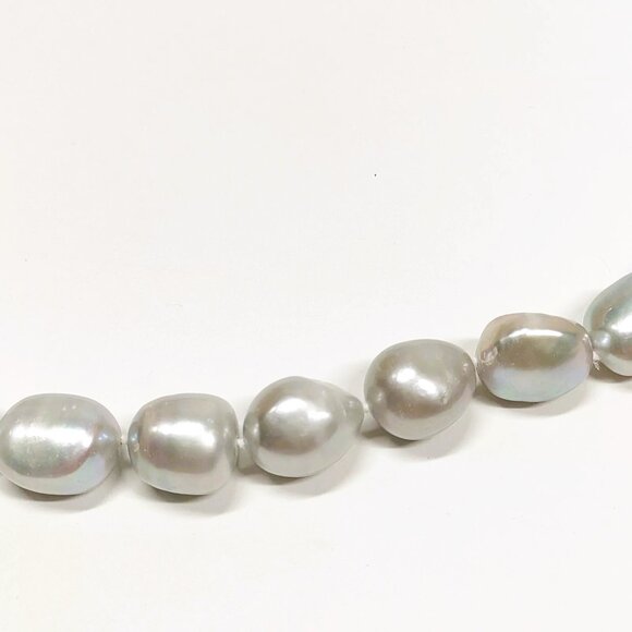 Jewelry Necklace Pearl Silver Grays 438648 - Picture 4 of 9